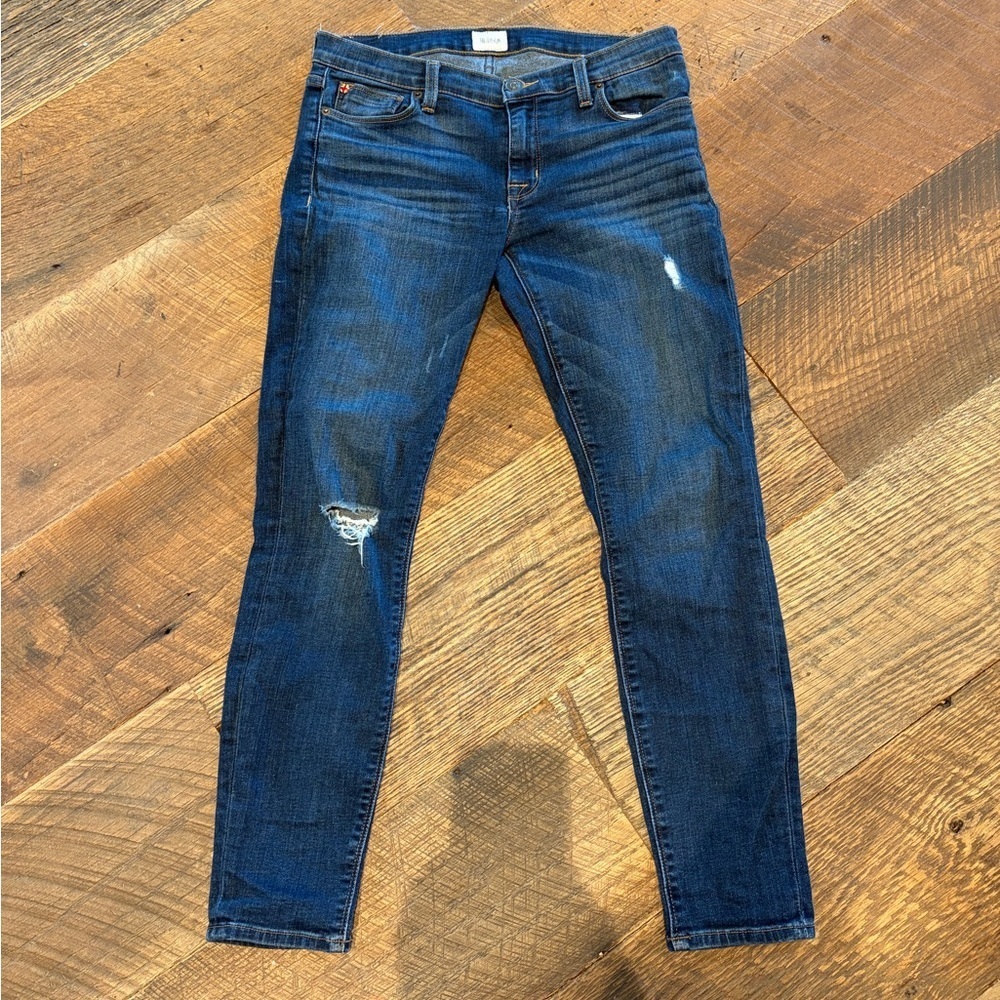 Hudson Krista Super Skinny Ankle Jeans Size 27 Distressed Stretch